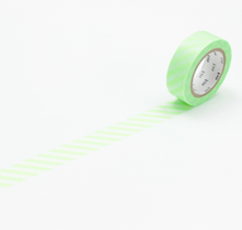 mt bright green diagonal stripe washi tape