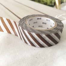 mt brown diagonal stripe washi tape