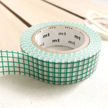emerald green grid washi tape for journal planner