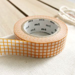 orange grid washi tape