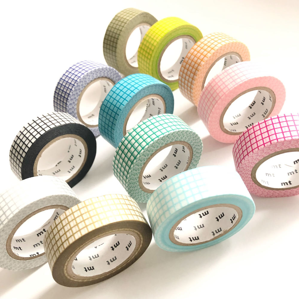 Stone Grid Washi Tape 15mmx10m – HighPaperClouds