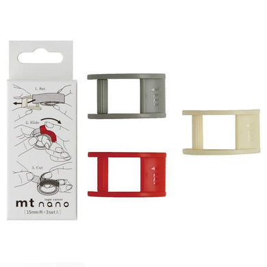 mt Nano Tape Cutter for 15mm width washi tape Set of 3