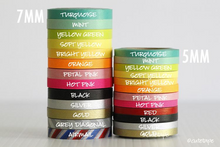 narrow washi tape skinny thin 5mm 7mm colorful