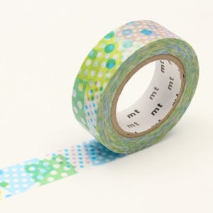 Negapoji Dot Blue MT Washi Tape Japanese 15mmx7m