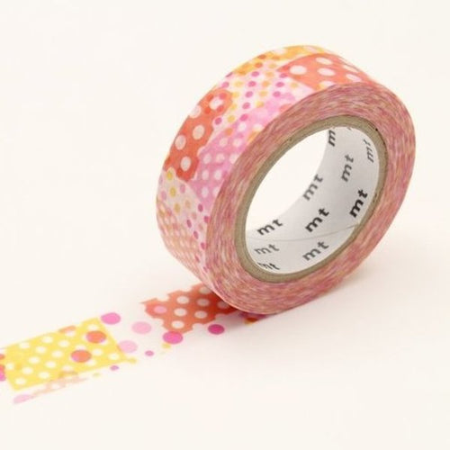 Negapoji dot pink Yellow Red MT Washi Tape Japanese