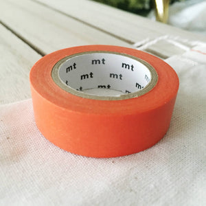 ninepin carrot orange washi tape, mt solid color washi tape