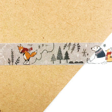 Winter Fox Bear Washi Tape Animal MiriKulo:rer Round Top - Japanese