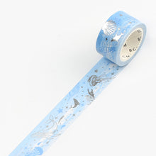 Ocean Washi Tape BGM Nature Poetry Jellyfish Silver Foil Masking Tape 20mm x 5m