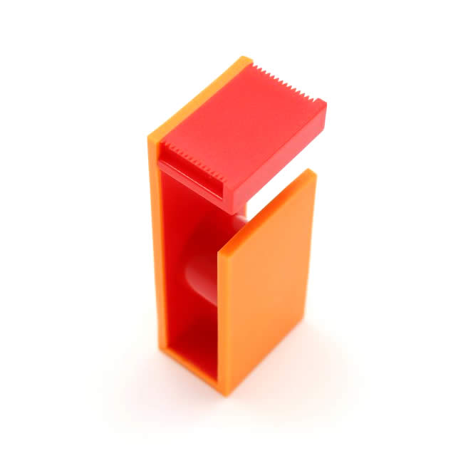 Orange Red MT Tape Cutter / Dispenser Two Tone