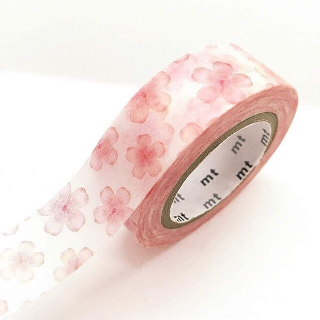 Pink Sakura Washi Tape Cherry Blossom Floral mt Ex Masking Tape Japanese 15mmx7m