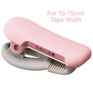 Pink Kokuyo Karu Cut Washi Tape Cutter Clip Masking Tape Dispenser