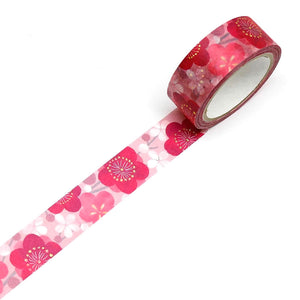 pink ume floral washi tape kimono plum blossoms