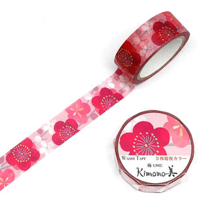 pink ume plum blossom washi tape kimono