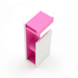Pink White MT Tape Cutter / Dispenser Two Tone