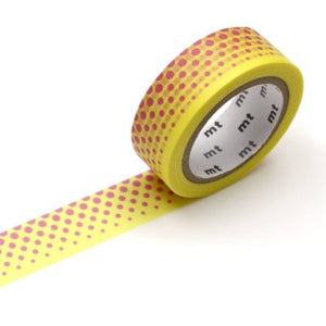 Pop Dot Yellow MT Washi Tape Japanese 15mmx7m**