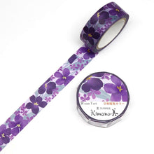 Purple Floral Washi Tape Sumire Reiwa Celebrate Color Violet Washi Tape Flowers Kimono Gold Foil GILDED Japanese