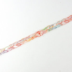 Rainbow Braided Yarn - Round Top Washi Tape - Japanese