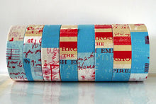 rolls of blue / red graffiti light washi tape