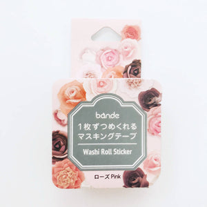 Rose Pink Bande Washi Tape Sticker Rolls Japanese