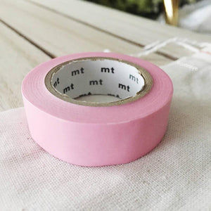 Rose Pink Washi Tape MT Vibrant Solid Japanese 15mmx7m