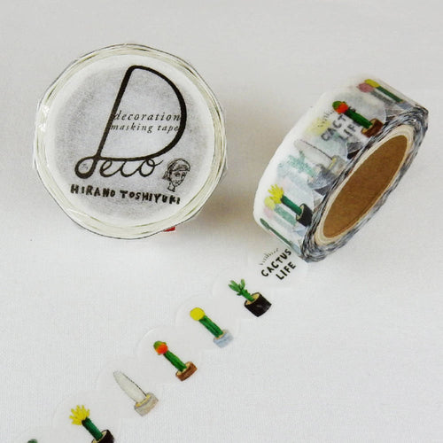 Round Top Cactus Washi Tape Toshiyuki Hirano