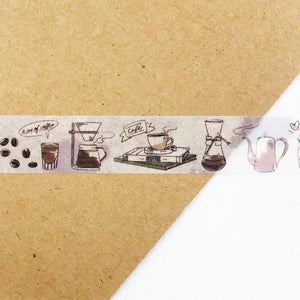 Cafe Coffee Washi Tape Round Top MiriKulo:rer - Japanese