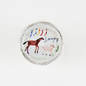 Round Top Horse Washi Tape Animals Soupy Syoukei Stationery Japanese