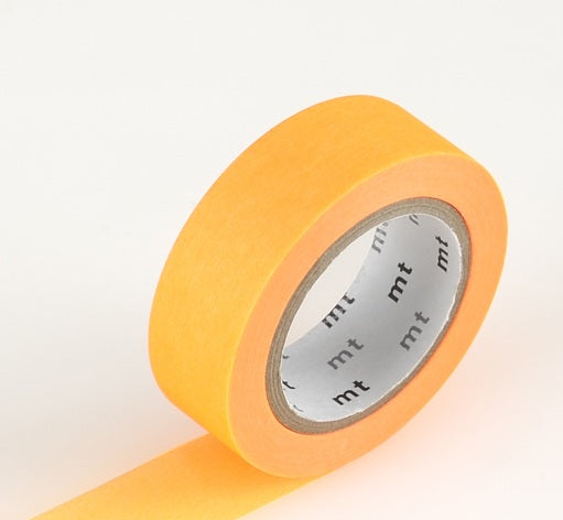 Bright Shocking Orange mt Vibrant Solid Colored Japanese Washi Tape 15mmx7m