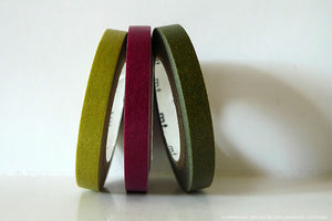 Thin MT Washi Tape Sets 6mm Slim E MT Japanese - Burgundy, Olive, Beige (discontinued)