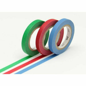 MT Slim Washi Tape Deco 6mm Japanese Set of 3