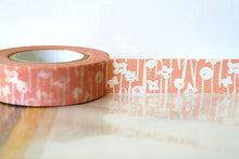 pink peach small flowers washi tape from classiky japan