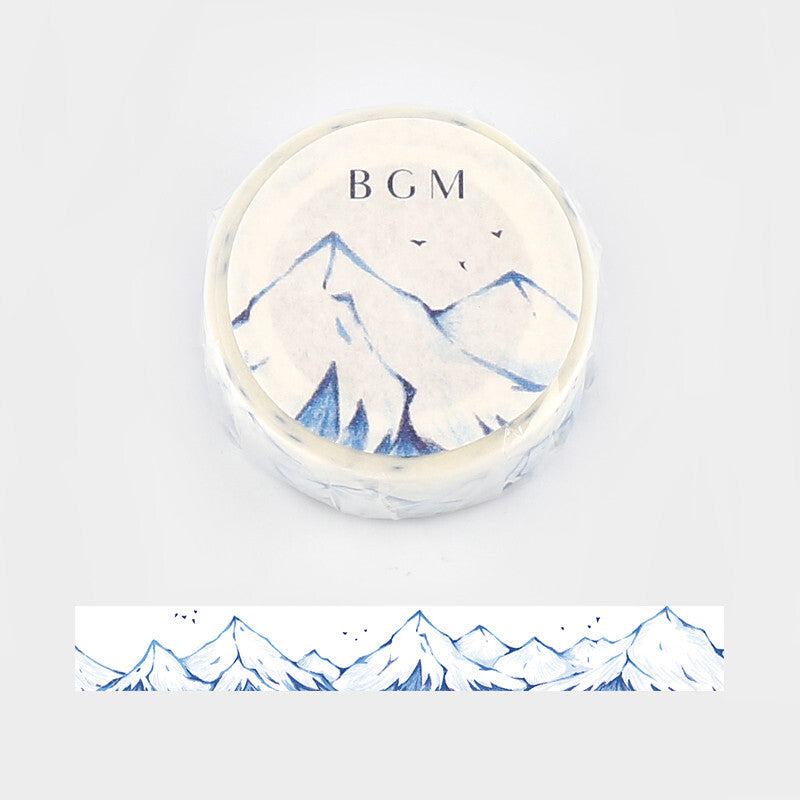 Snowy Blue Mountain BGM washi tape Winter (discontinued)