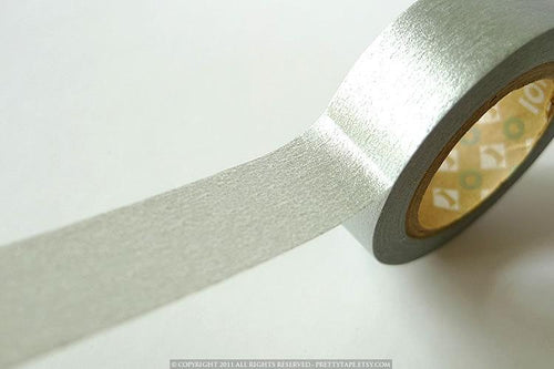 silver washi tape metallic mt japanese solid