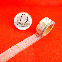 Space Craft Christmas Tree Washi Tape Round Top - Silver Foil - Japanese