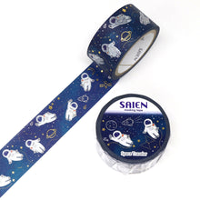 Astronaut Washi Tape Spaceship Saien Japanese Silver Foil Kamiiso Sansyo