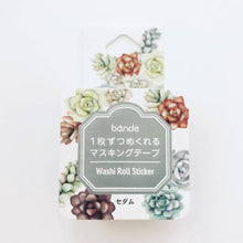 succulent bande washi sticker tape roll