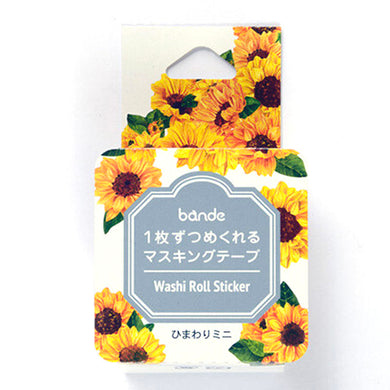 Sunflower Bande Washi Roll Sticker Tape Japanese