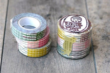 textile grid washi tape pattern Japanese masking tapes