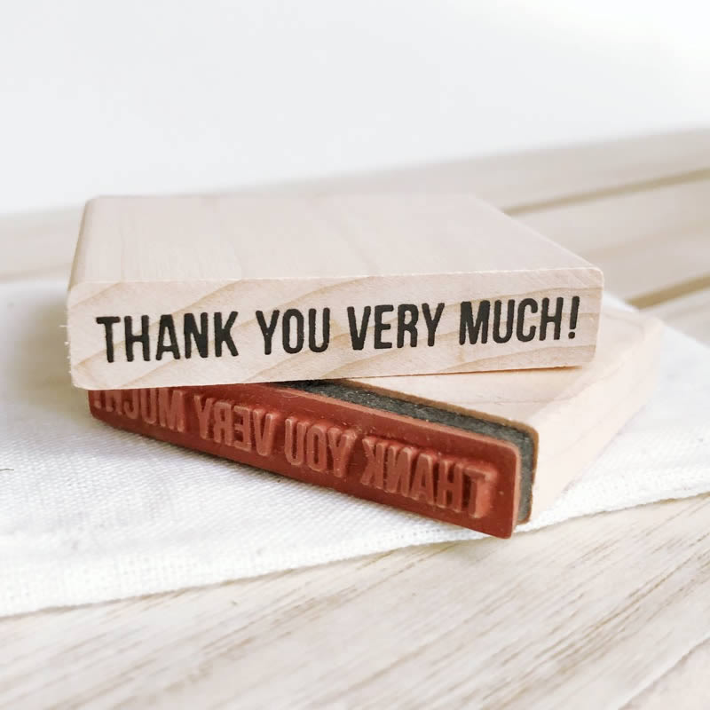 Thank you very much Wooden Rubber Stamp