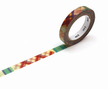 7mm check line MT Thin Washi Tape Diagonal Plaid Gingham Slim Japanese **