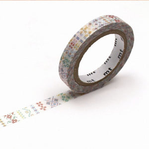 7mm*300cm 20 Rolls/box Split Thin Washi Tape Set Simple Pattern