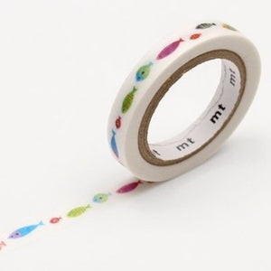 fish washi tape thin slim bgm journaling supplies, planner supllies