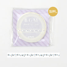 BGM Stars Washi Tape Twinkling Star Gilded Silver Foil stamping - Thin, Slim, Narrow, Tiny 5mm x 5m