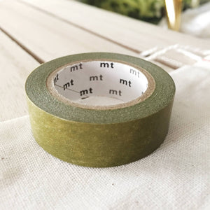 green olive solid washi tape japanese mt