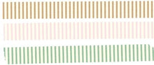 swatch showing brown, pink, green vertical stripe washi tape
