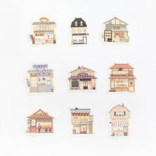Vintage Cute Store Washi Sticker Flakes BGM Deco Stickers Stamp Shape (Washi Tape Material)