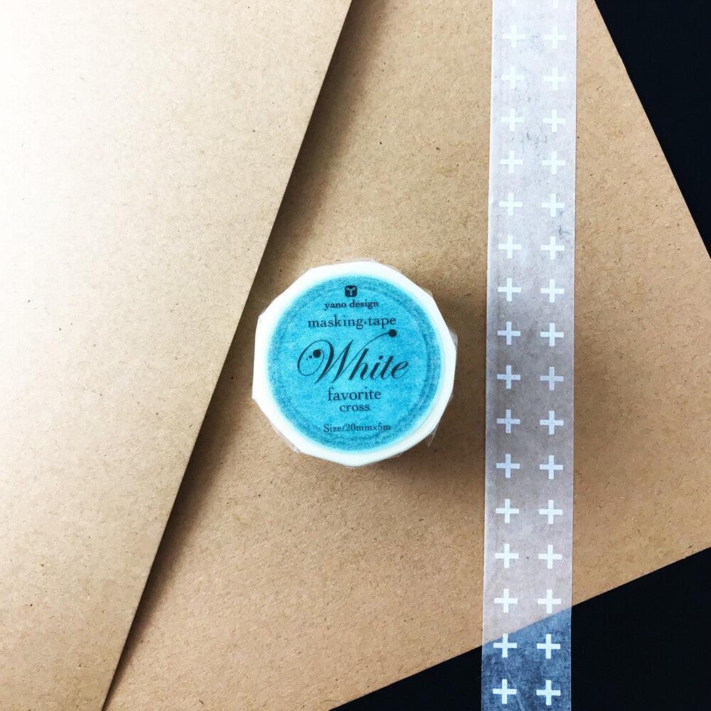 White Cross Washi Tape Round Top Yano Design Japanese Shop cutetape USA