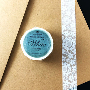 Lace washi tape white