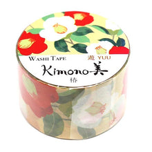 Wide Camellia Kimono Washi Tape Floral Japanese Kamiiso Sansyo