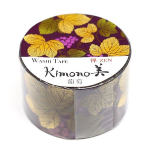 Wide Gold Grape Leaf Kimono Washi Tape Gold Foil GILDED Japanese